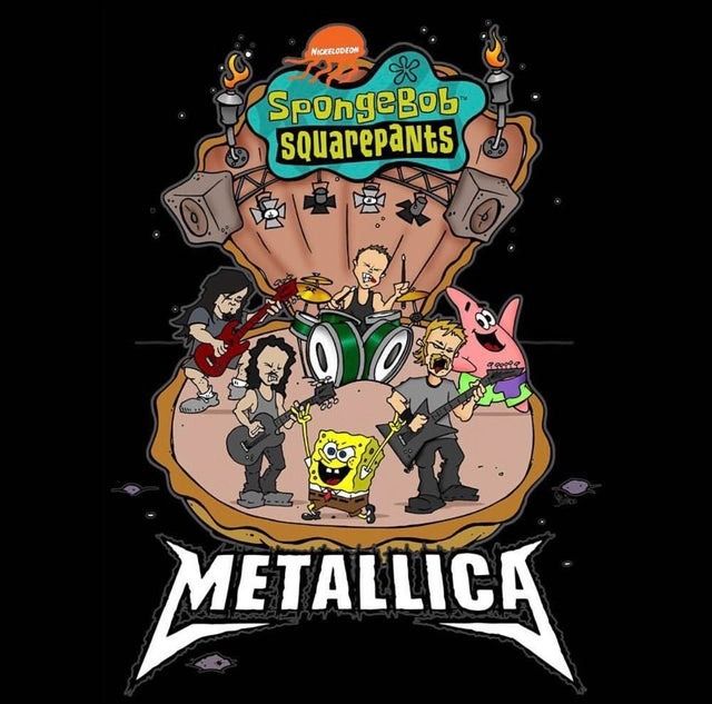 Bob Esponja y Metallica.